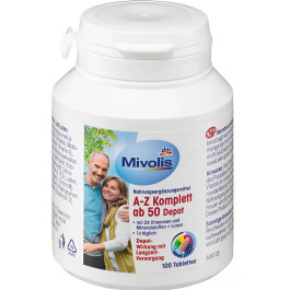Комплект вітамінів для людей від 50 років Mivolis A-Z Komplett Depot ab 50, Tabletten, 100 St, 150 g